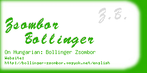 zsombor bollinger business card